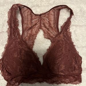 Padded open back bralette.